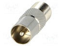 Adapter; F socket,coaxial 9.5mm plug