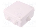 Enclosure: junction box; X: 133mm; Y: 133mm; Z: 64mm; wall mount