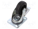 Transport wheel; Ø: 80mm; W: 25mm; H: 107mm; torsional with lock