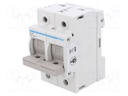 Fuse disconnector; D02; DIN; 63A; 400V; Poles: 2; -25÷60°C; IP40