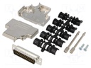 D-Sub; PIN: 25; plug; male; soldering; for cable; black