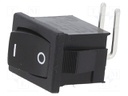 ROCKER; SPST; Pos: 2; ON-OFF; 15A/125VAC; black; -30÷65°C; 1000MΩ