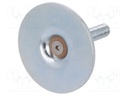 Foot of pin; Base dia: 50mm; M8; steel; Plunger length: 40mm