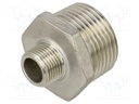 Male-male,reductive; max.10.5bar; 1.4408 stainless steel; G316