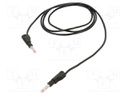 Test lead; 32A; banana plug 4mm,both sides; Urated: 600V; black