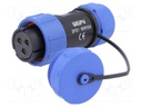 Plug; female; SP21; PIN: 3; with protective cap; IP68; 7÷12mm; 500V