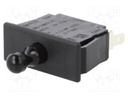 Switch: door; Pos: 2; DPDT; 10A/125VAC; black; Cutout: 28.4x14mm