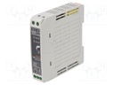 Power supply: switched-mode; for DIN rail; 15W; 24VDC; 650mA; IP20
