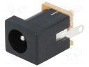 Socket; DC supply; male; 5,5/2,1mm; 5.5mm; 2.1mm; soldering; 5A