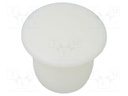 Accessories: stopper; H: 8mm; push-in; Flange dia: 12mm; white; LDPE