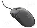 Mouse; TANTO T4; black; USB A; optical,wired; PnP,RGB; 1.8m