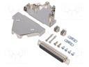 D-Sub; PIN: 62; plug; female; shielded; soldering; for cable; black