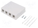 Socket; RJ45 housing; unshielded,Keystone; Colour: white; female