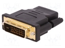 Adapter; DVI-D (24+1) plug,HDMI socket; Colour: black