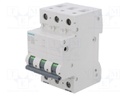 Circuit Breaker, MCB, 5SL4, 3P, 10 kA, 400 V, 32 A