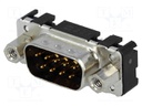 D-Sub; PIN: 9; socket; male; with threaded screw; straight; THT