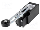 Limit switch; adjustable lever R 53-112mm, roll Ø20mm; NO + NC