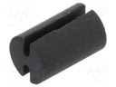 Spacer sleeve; LED; Øout: 3.7mm; ØLED: 3mm; L: 6mm; black; UL94V-0