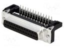 D-Sub; PIN: 25; socket; female; angled 90°; THT; M3