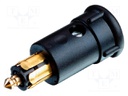 Cigarette lighter plug; screw terminal; 12A; Sup.volt: 12÷24VDC