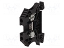 Splice terminal: rail; 4mm2; ways: 1; terminals: 2; black; wemid
