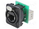 Socket; coupler; etherCON; PIN: 8; Cat: 5e; shielded; gold-plated