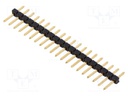 Pin header; pin strips; male; PIN: 20; straight; 2mm; THT; 1x20
