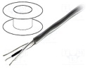 Wire; 1x2x18AWG; stranded; Cu; Al-PET foil; LSZH; chrome; 152m; 300V