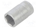 Socket; 6-angles,socket spanner; 13mm; 3/8"; steel; 456; L: 30mm