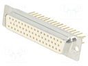 D-Sub; PIN: 50; socket; female; on PCBs; angled; THT