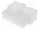 Plug; wire-wire/PCB; female; Mini-Fit Jr; 4.2mm; PIN: 12; for cable