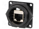 Coupler; RJ45; DC; PIN: 8; Cat: 6; shielded; Layout: 8p8c; IP67,IP68