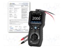 Meter: insulation resistance; LCD 3,5"; VAC: 0÷1kV; VDC: 0÷1kV