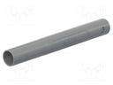Connector: 4mm banana; plug; 32A; 1kV; grey; insulated; 2.5mm2