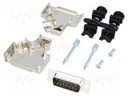 D-Sub; PIN: 15; plug; male; stamped and formed contacts; soldering