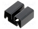 Heatsink: moulded; TO220; black; L: 11mm; W: 22mm; H: 19mm; 21K/W