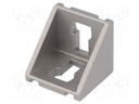 Angle bracket; for profiles; Width of the groove: 10mm; W: 38mm