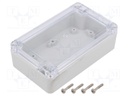 Enclosure: multipurpose; X: 75mm; Y: 125mm; Z: 37mm; ZP; ABS; gasket