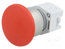 Switch: push-button; Stabl.pos: 1; 22mm; red; Illumin: none; IP65