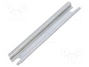 DIN rail; steel; W: 15mm; L: 88mm; ALN061005; Plating: zinc