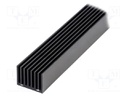 Heatsink: extruded; grilled; black; L: 1000mm; W: 49.5mm; H: 38mm