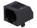 Socket; RJ45; PIN: 8; Layout: 8p8c; THT; on PCBs