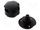 Connector: automotive; socket; PIN: 7; nickel plated; 12VDC; brass