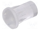 Fiber for LED; Ø5mm; L: 7.3mm; round; Front: convex; straight