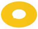 Warning plate; 22mm; Ømount.hole: 22.5mm; Ø: 60mm; Mat: PVC