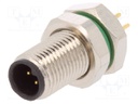 Connector: M5; socket; male; THT; PIN: 4; IP67; 60V; 1A
