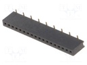 Socket; pin strips; female; PIN: 18; straight; 1.27mm; SMT; 1x18