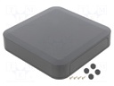 Enclosure: with panel; PF; X: 175mm; Y: 175mm; Z: 35mm; ABS; dark grey