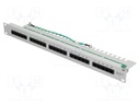 Patch panel; RJ45; RACK; Colour: grey; Number of ports: 25