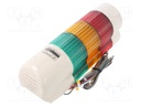 Signaller: signalling column; siren,continuous light; LED; IP54